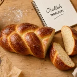 Challah moelleuse dorée, tressage à 3 brins et dorure à l’œuf
