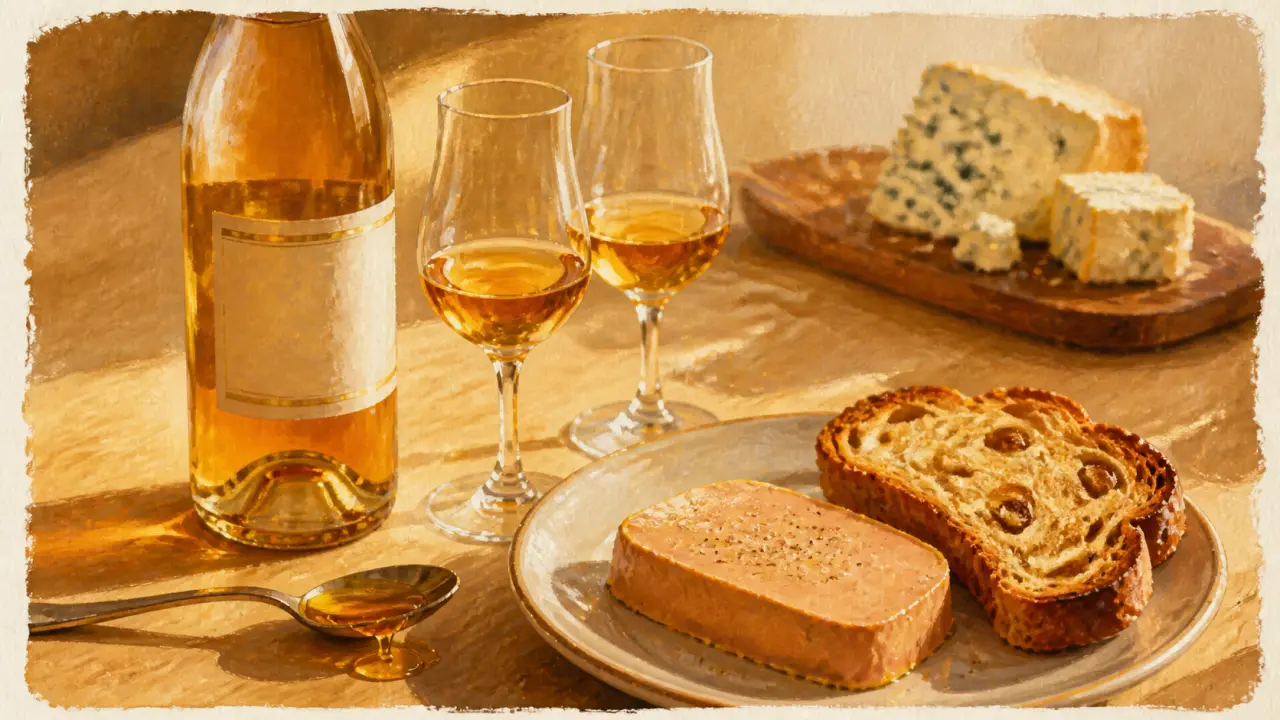 Bonnezeaux accord mets vins : foie gras, fromages bleus et desserts aux fruits