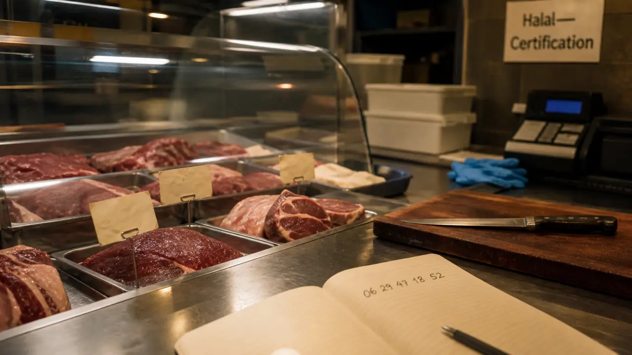 Boucherie halal à Nîmes, vitrine et certification