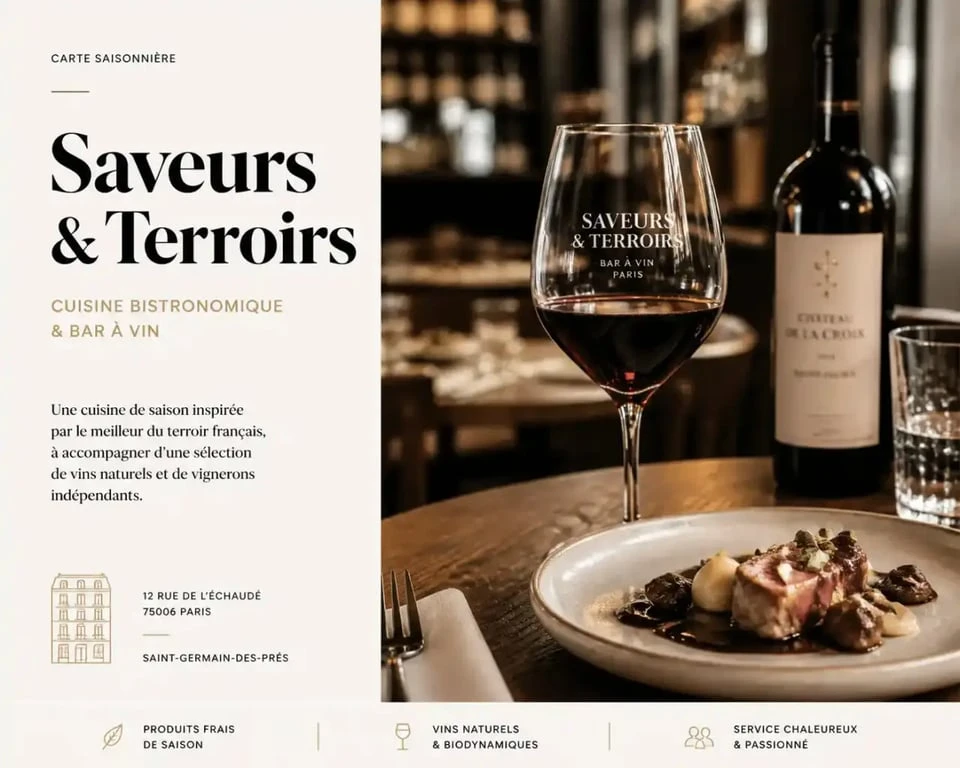 Ambiance bistronomique et sélection de vins au restaurant Pépins à Paris