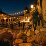 Marchés nocturnes gers : étals au marché nocturne à Lectoure