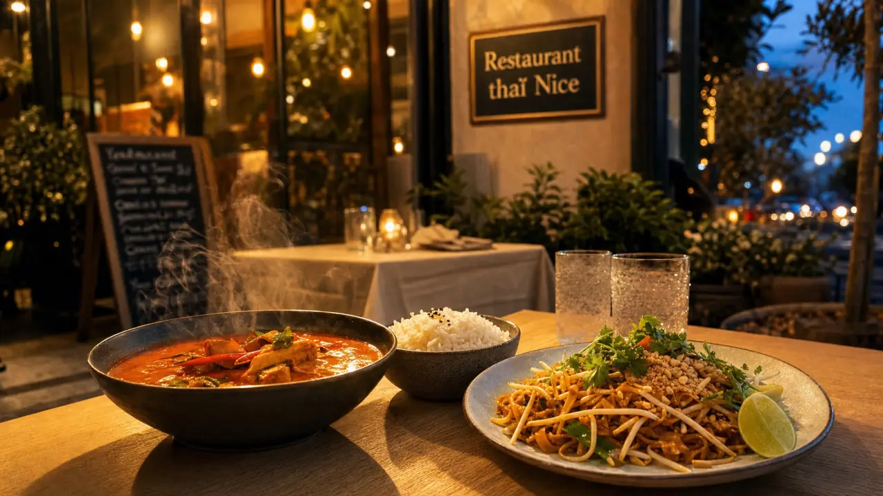 Nice Thai Restaurants à Nice : curry rouge fumant et pad thaï