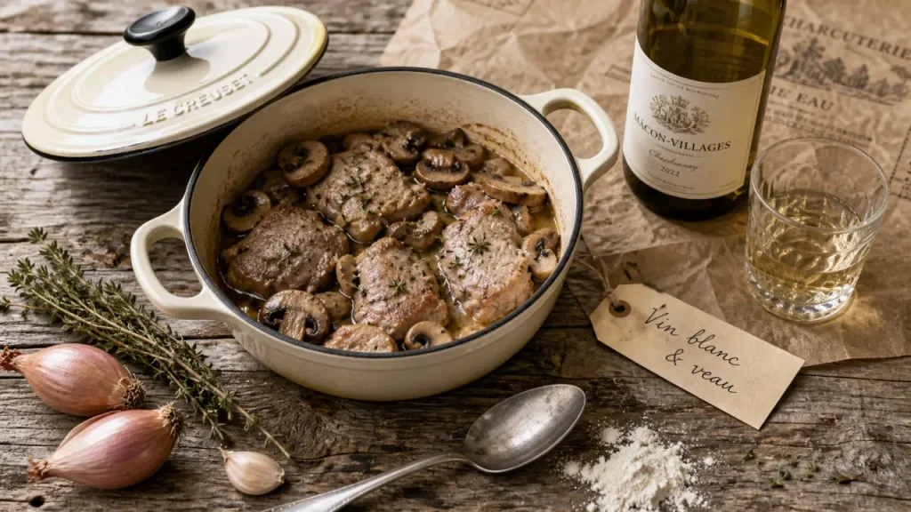 Quelle viande cuisiner avec du vin blanc : veau mijoté au vin blanc