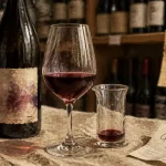 vin nature julien merle, bouteille et verre pour bien servir