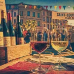 Vin primeur carcassonne à Place Carnot, verres et vins audois
