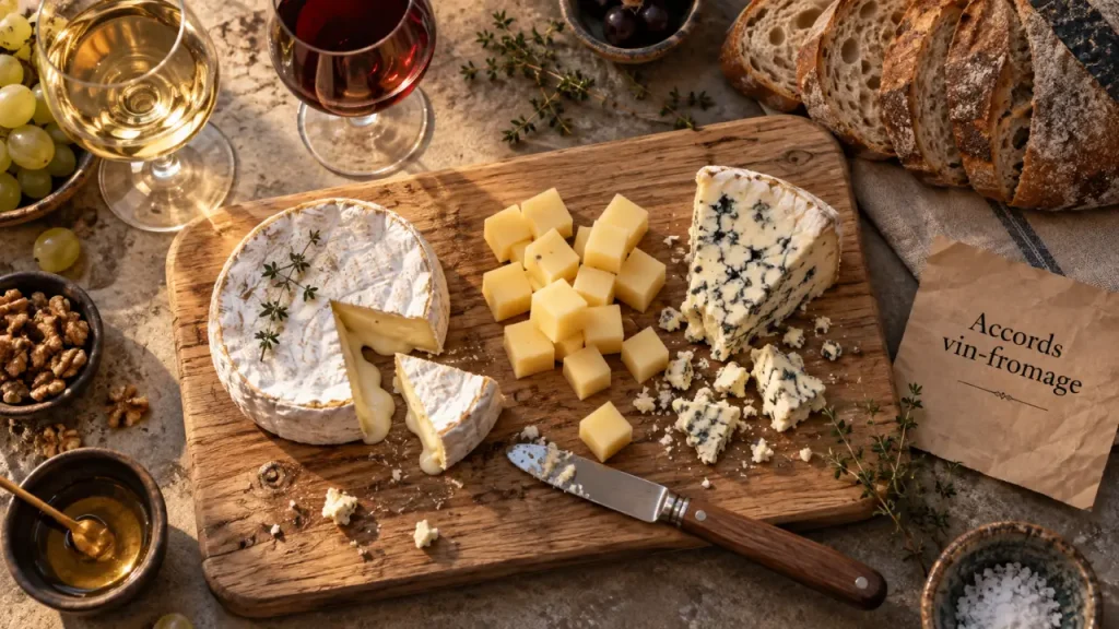 Comment associer vins et fromages de caractère : blancs et fromages de caractère en photo