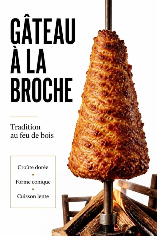 Gâteau à la broche, pâtisserie traditionnelle de la gastronomie aveyronnaise