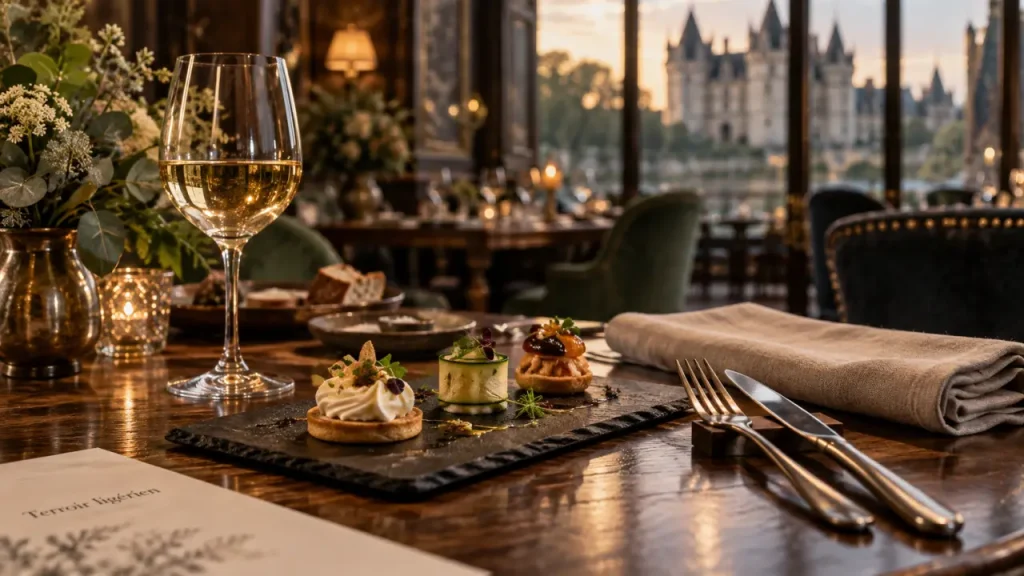 Restaurant touraine gastronomie : service gastronomique et terroir ligérien sur table