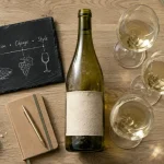 Vin bio Loire : bouteille sur table en chêne, appellations et cépages