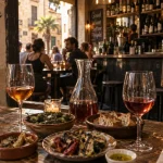 Vin nature barcelone : verres et tapas dans un bar