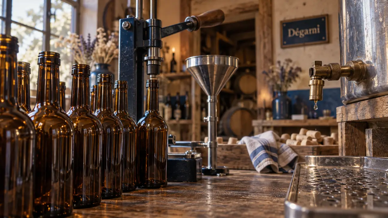 Embouteiller vin : bouteilles et boucheuse, geste de qualité