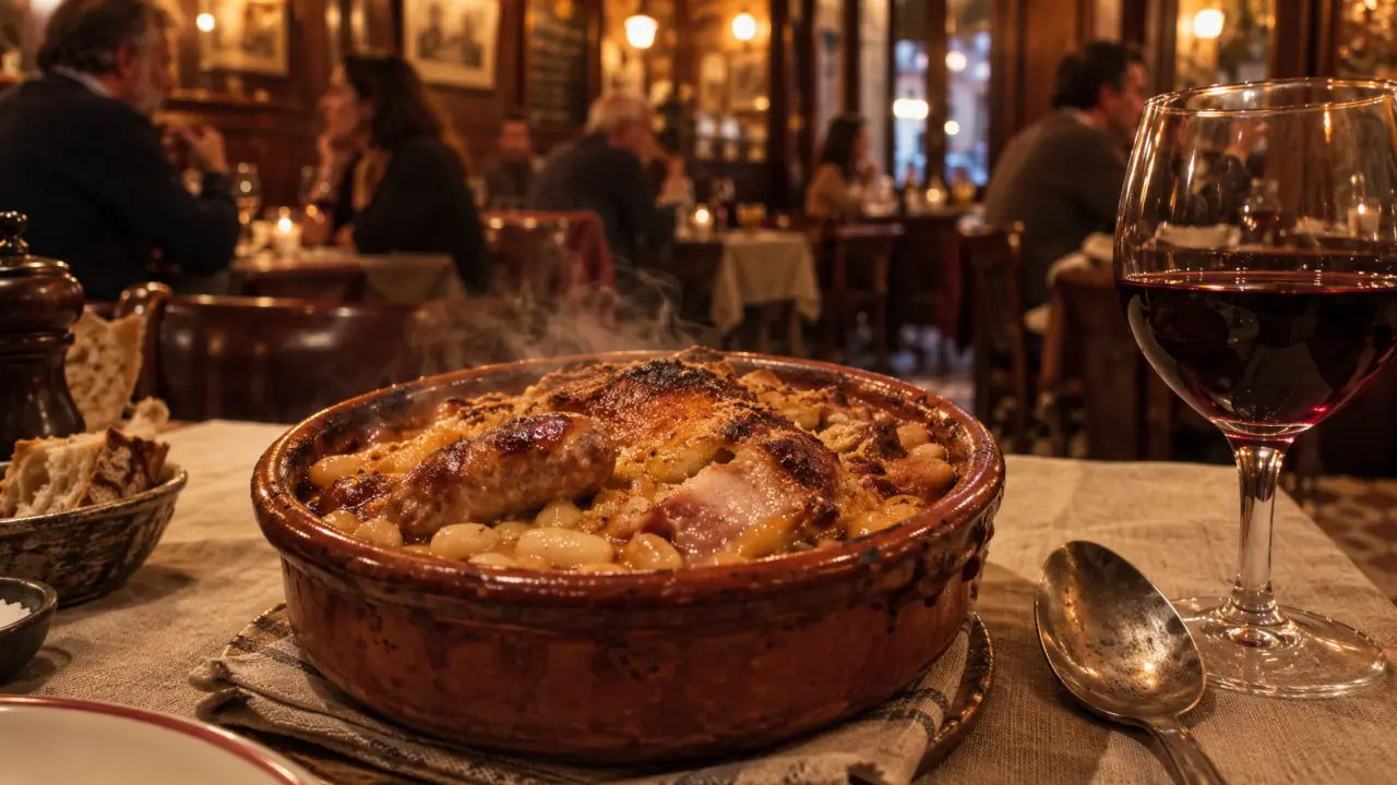 Où manger un bon cassoulet à Toulouse : cassole fumante en bistrot toulousain