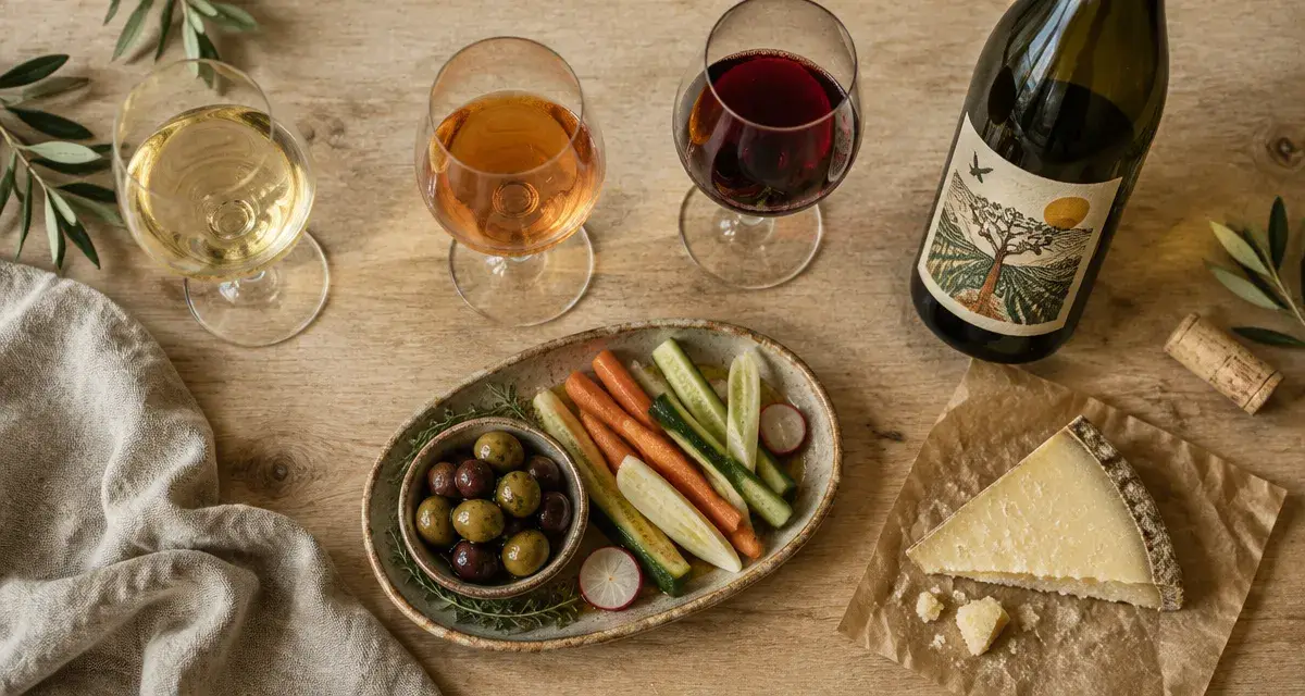 Soif vin nature : verres de vin nature à l’apéritif, planche apéro