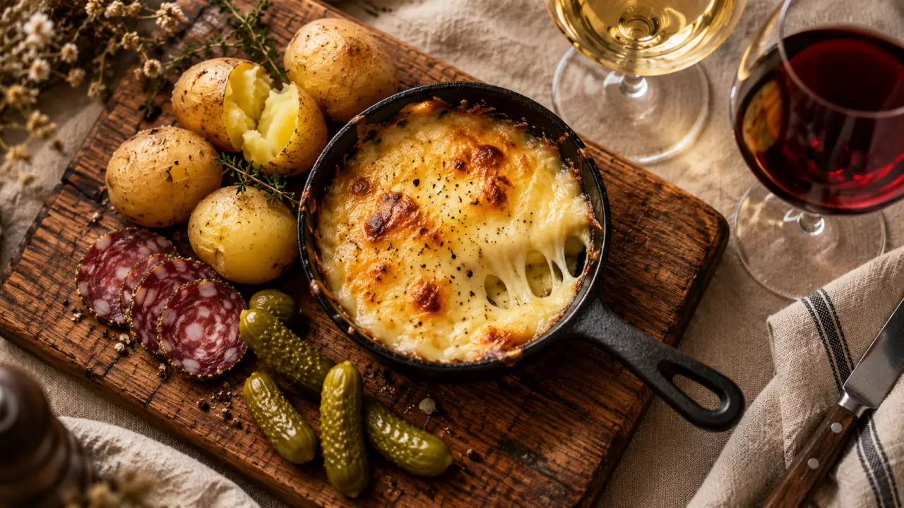 Vin accompagnant une raclette : blanc sec ou rouge léger, fromage fondu